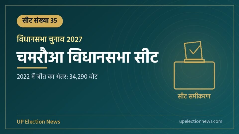 चमरौआ विधानसभा सीट संख्या 35 का ग्राफिक, 2022 में जीत का अंतर 34,290 वोट