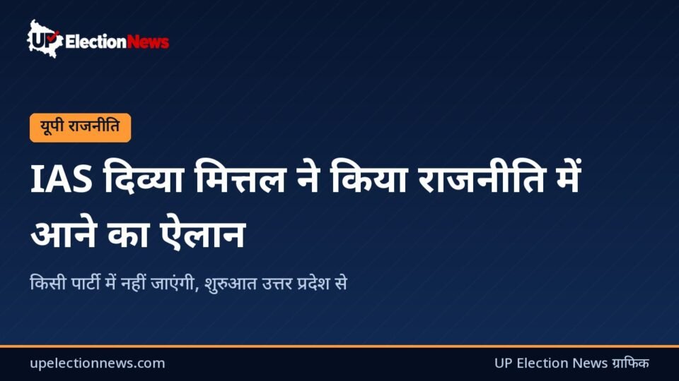 UP Election News ग्राफिक: IAS दिव्या मित्तल ने किया राजनीति में आने का ऐलान