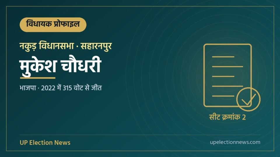 मुकेश चौधरी (नकुड़ विधायक) की प्रोफाइल का ग्राफिक