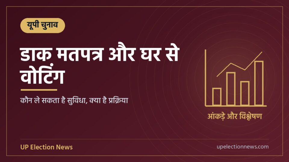 डाक मतपत्र और घर से वोटिंग विषय का ग्राफिक
