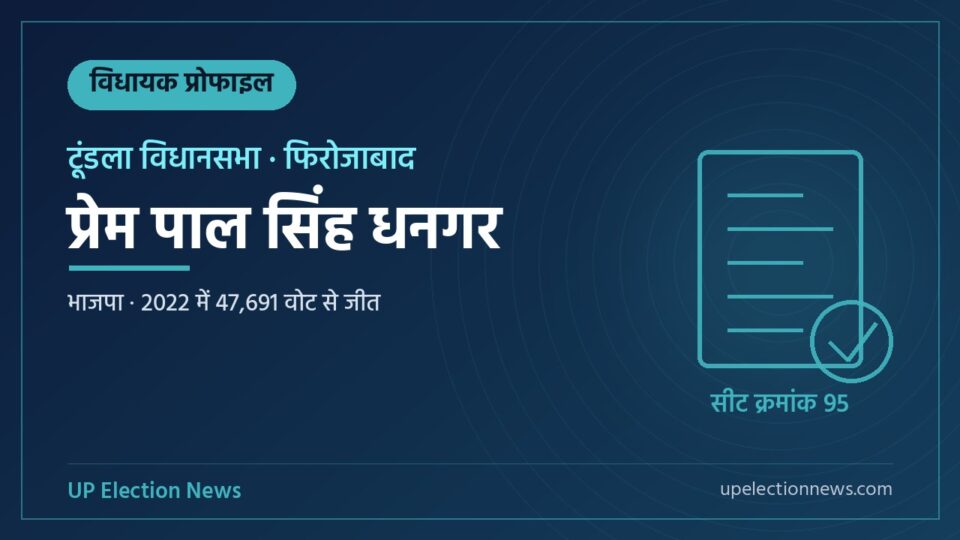 प्रेम पाल सिंह धनगर (टूंडला विधायक) की प्रोफाइल का ग्राफिक