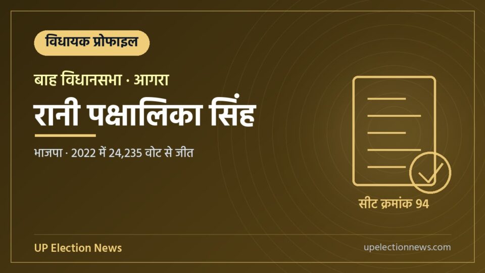 रानी पक्षालिका सिंह (बाह विधायक) की प्रोफाइल का ग्राफिक