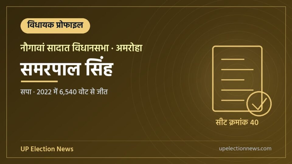 समरपाल सिंह (नौगावां सादात विधायक) की प्रोफाइल का ग्राफिक
