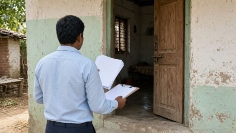 घर-घर मतदाता सत्यापन करती टीम की सांकेतिक तस्वीर